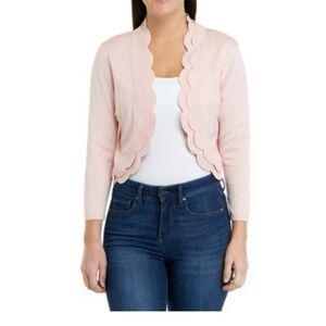 PerceptionsWomen's 3/4 Sleeve Scallop Bolero
Shrug Pink Large NWT